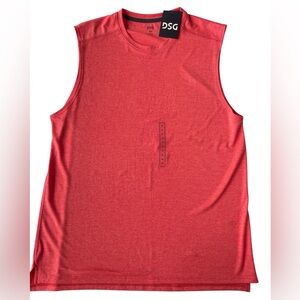 DSG Coral Heather Tank Men's Medium Workout Athletic Lightweight Wicking NWT